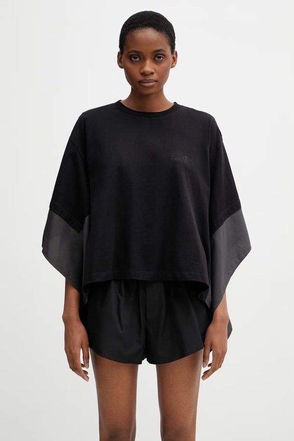 MM6 Maison Margiela t-shirt with cotton women's black S52GC0359.MTJ042.962