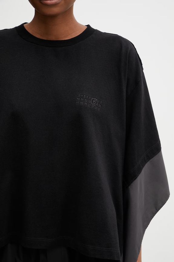 MM6 Maison Margiela T-shirt damski z bawełną czarny S52GC0359.MTJ042.962