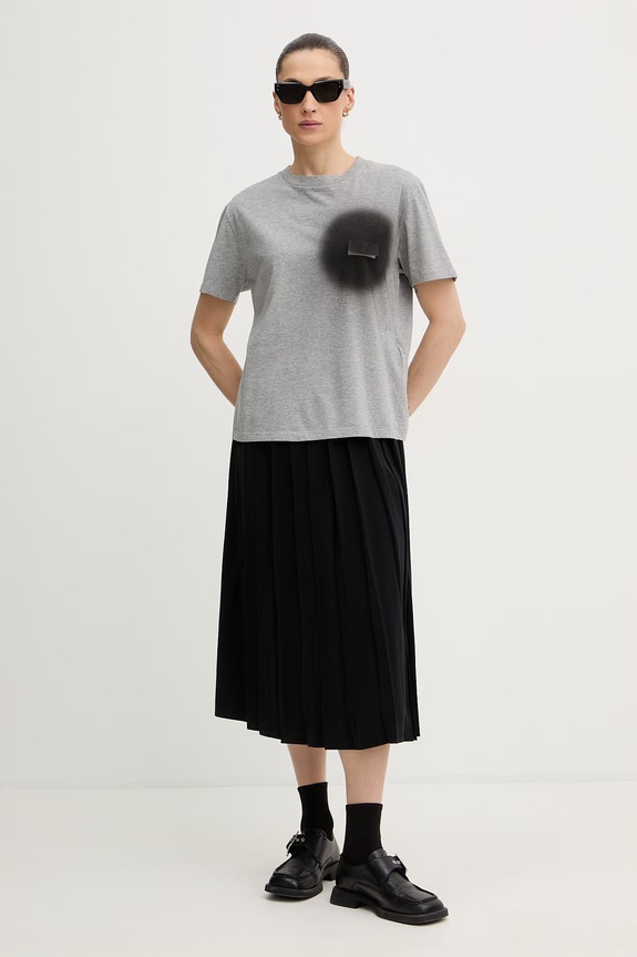 Bavlněné tričko MM6 Maison Margiela S52GC0364.M20048 šedá SS26
