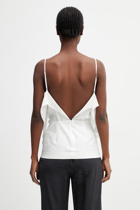Oblečení MM6 Maison Margiela halenka dámská S52NC0358.M35737.003J bílá
