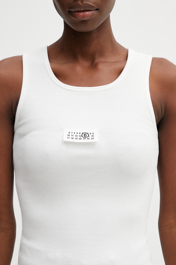 MM6 Maison Margiela top damski biały S52NL0075.M20054.101