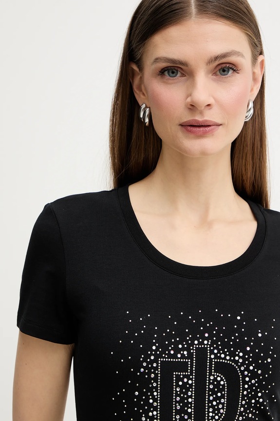 Fracomina t-shirt czarny FP26ST3002J401N5