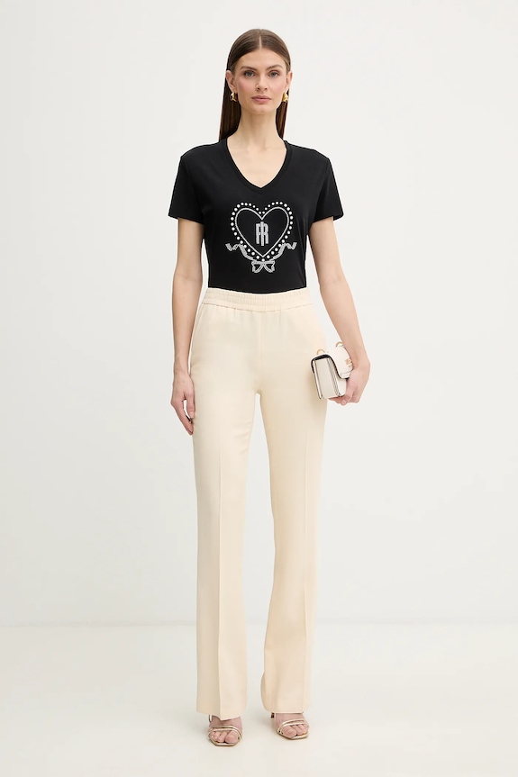 Fracomina t-shirt FP26ST3007J401N5 czarny SS26