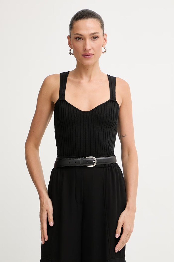 Fracomina top pentru femei negru FJ26ST4004K56501