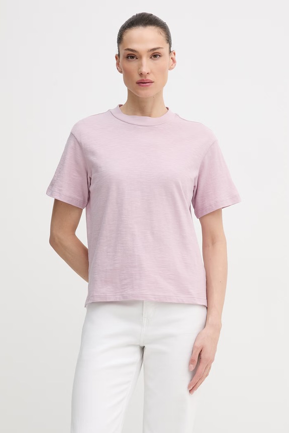 United Colors of Benetton tricou din bumbac uni roz 3BVXD10BY