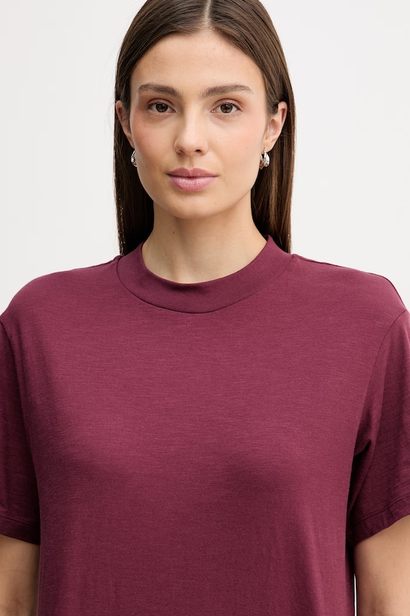 Bavlnené tričko United Colors of Benetton burgundské 3BVXD10BY
