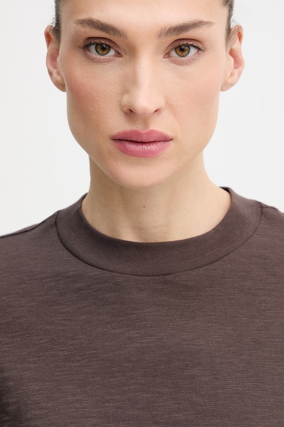 United Colors of Benetton tricou din bumbac maro 3BVXD10BY