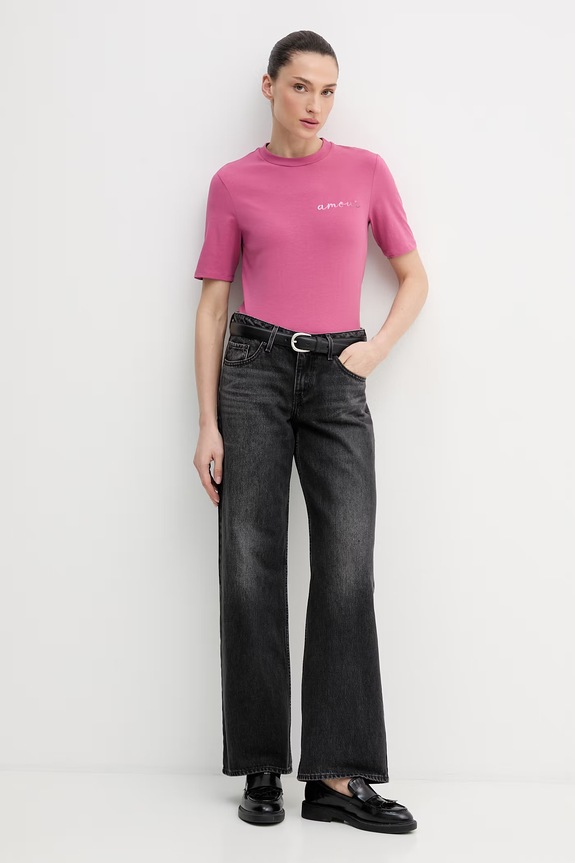 United Colors of Benetton tricou 3ECMD10C6 roz SS26
