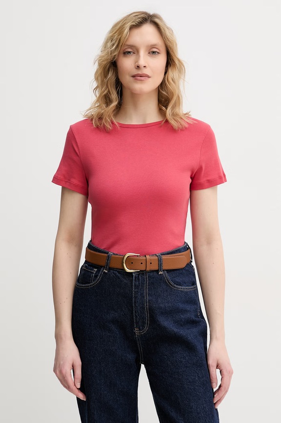 United Colors of Benetton t-shirt bawełniany bawełna czerwony 3GA8D10BX