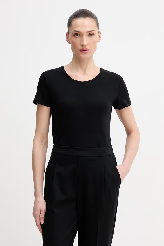 Bavlnené tričko United Colors of Benetton slim čierna 3GA8D4029