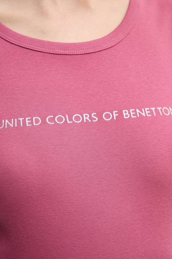 United Colors of Benetton tricou din bumbac 3GA8E16A2 roz