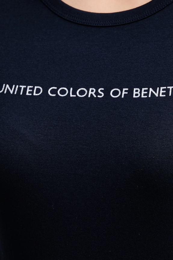 United Colors of Benetton tricou din bumbac 3GA8E16A2 bleumarin