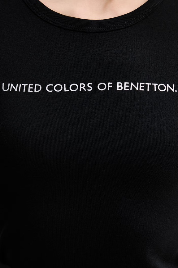 Bavlnené tričko United Colors of Benetton 3GA8E16A2 čierna