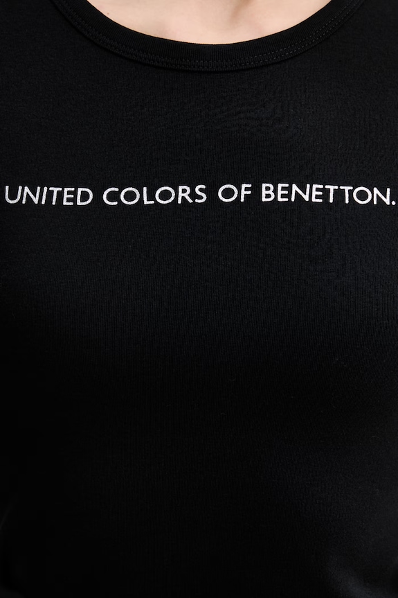 Bavlnené tričko United Colors of Benetton 3GA8E16A2 čierna
