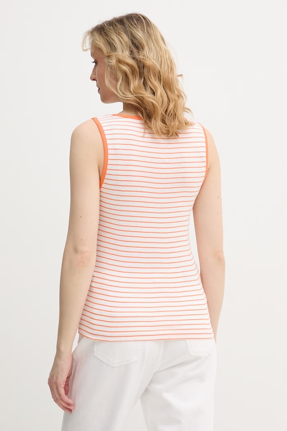 Îmbrăcăminte United Colors of Benetton top feminin din bumbac 339PDH018 portocaliu