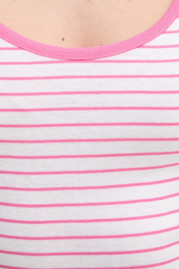 United Colors of Benetton top feminin din bumbac 339PDH018 roz