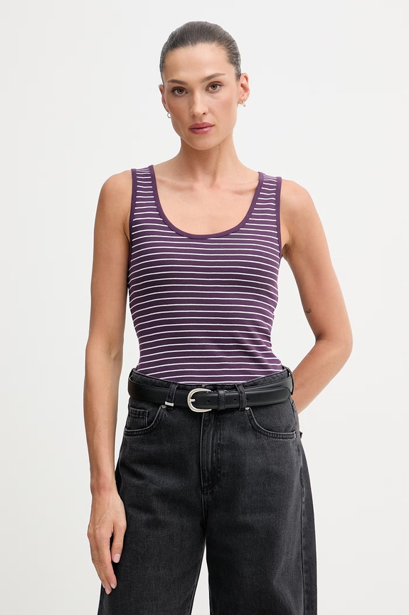 United Colors of Benetton Τοπ γυναικείο βαμβακερό μωβ 339PDH018