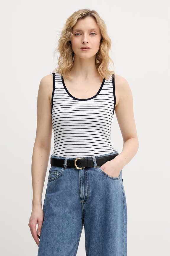 United Colors of Benetton top femei de bumbac bleumarin 339PDH018