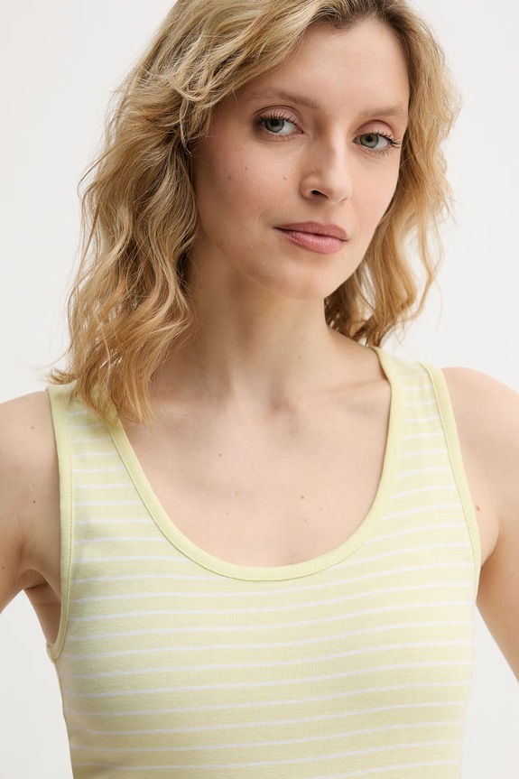 United Colors of Benetton top damski bawełniany zielony 339PDH018