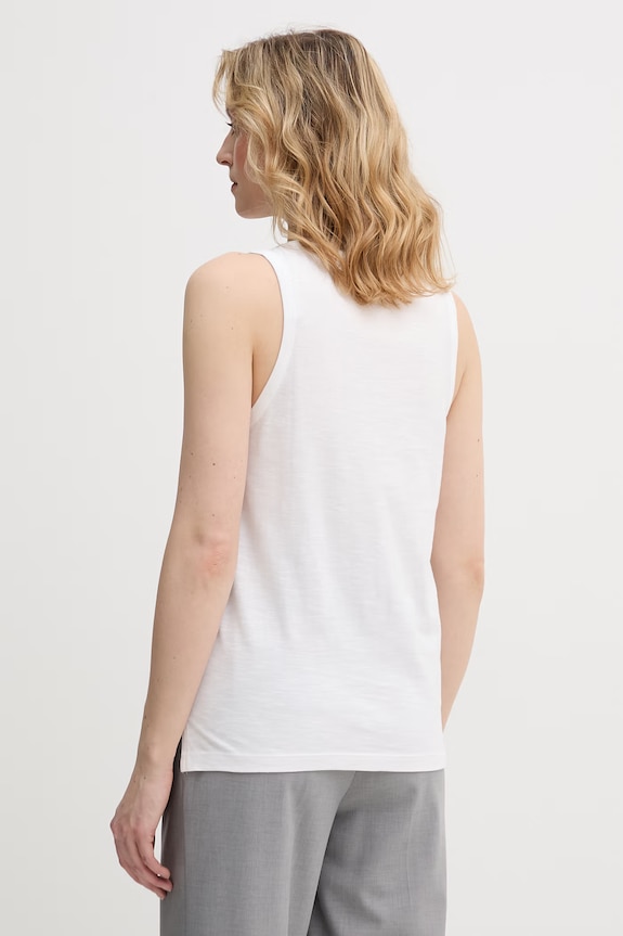 Îmbrăcăminte United Colors of Benetton top pentru femei, din bumbac 3BVXDH01A alb