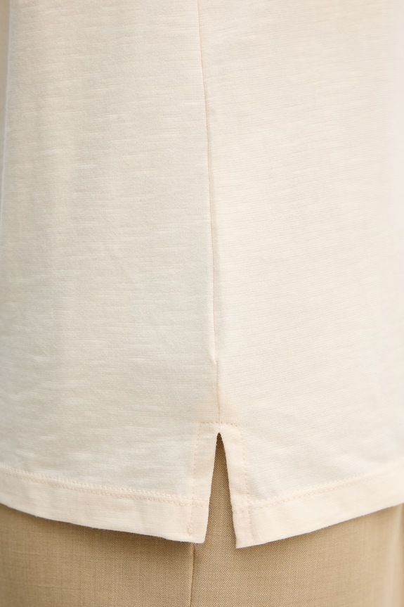 United Colors of Benetton top pentru femei, din bumbac 3BVXDH01A bej