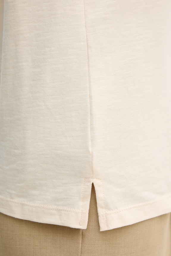 United Colors of Benetton top pentru femei, din bumbac 3BVXDH01A bej