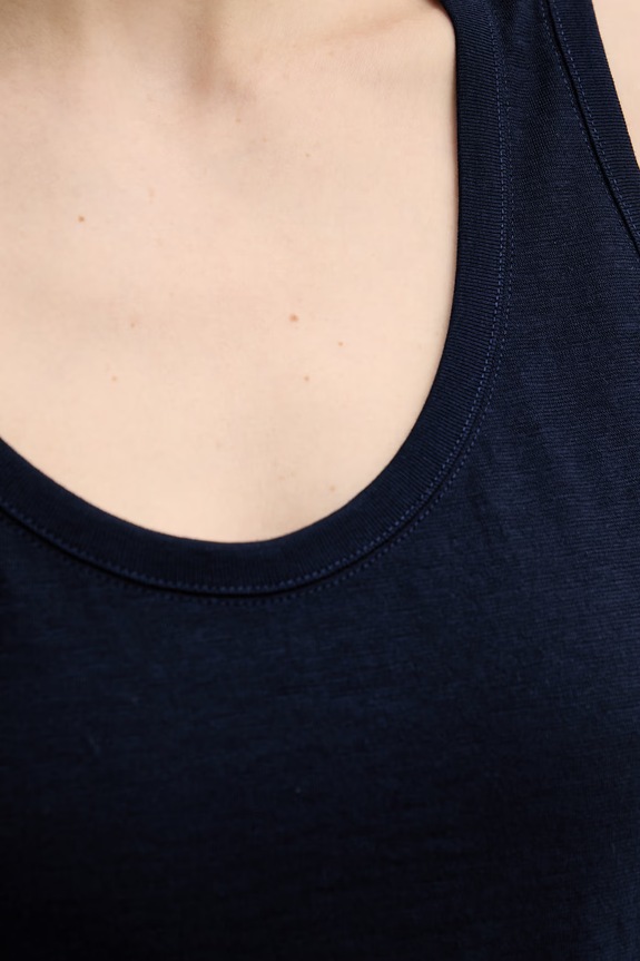 United Colors of Benetton top pentru femei, din bumbac 3BVXDH01A bleumarin