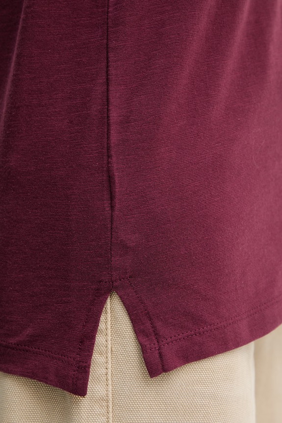 United Colors of Benetton top pentru femei, din bumbac 3BVXDH01A burgundia