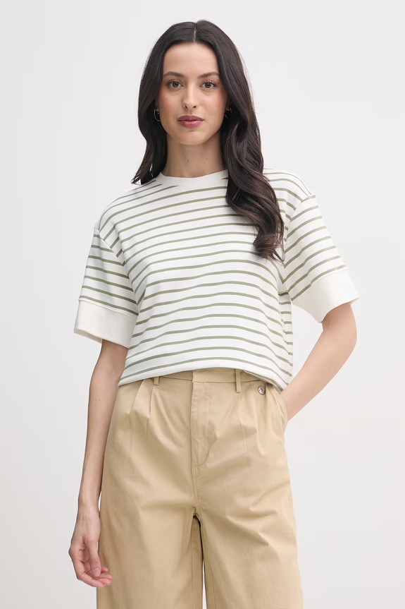 United Colors of Benetton Tričko dámske s bavlnou zelená 3FLCD10CG