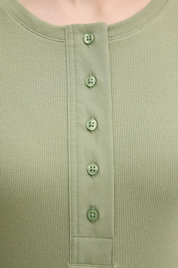 United Colors of Benetton tričko dámské bavlněné s elastanem 3O4YD10CC zelená