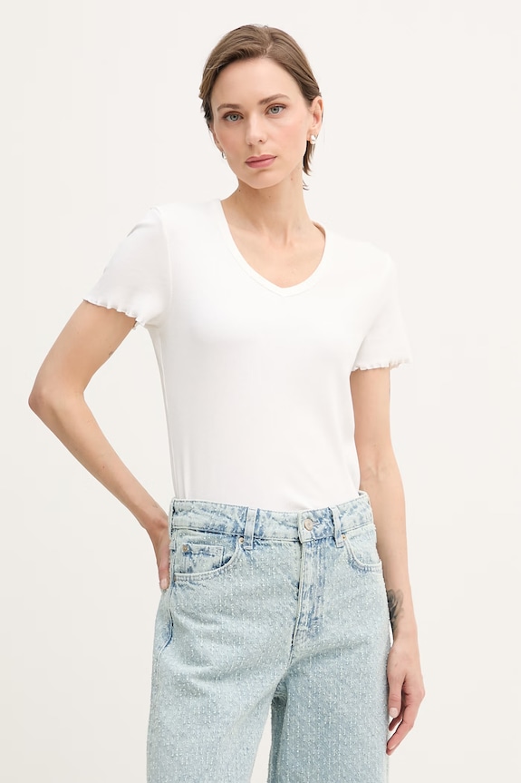 United Colors of Benetton tricou pentru femei, din bumbac bej 3O4YD4028
