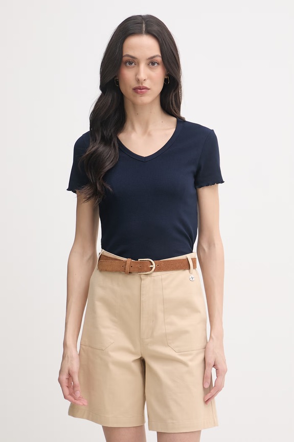 United Colors of Benetton kratka majica ženska bombažna mornarsko modra 3O4YD4028