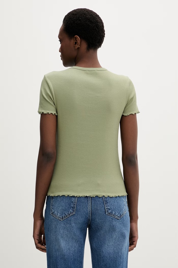 Îmbrăcăminte United Colors of Benetton tricou pentru femei, din bumbac 3O4YD4028 verde