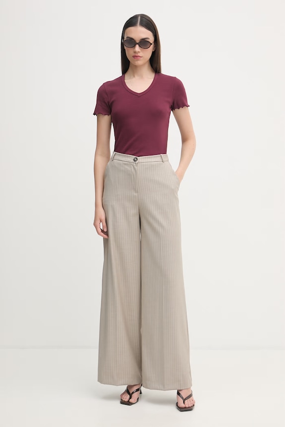 United Colors of Benetton női pamut póló 3O4YD4028 burgundia SS26