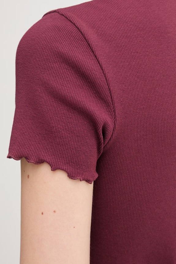 United Colors of Benetton női pamut póló 3O4YD4028 burgundia
