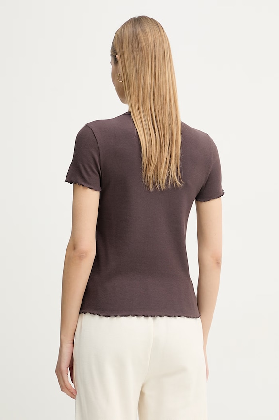 Ρούχα United Colors of Benetton t-shirt Γυναικείο βαμβακερό 3O4YD4028 καφέ