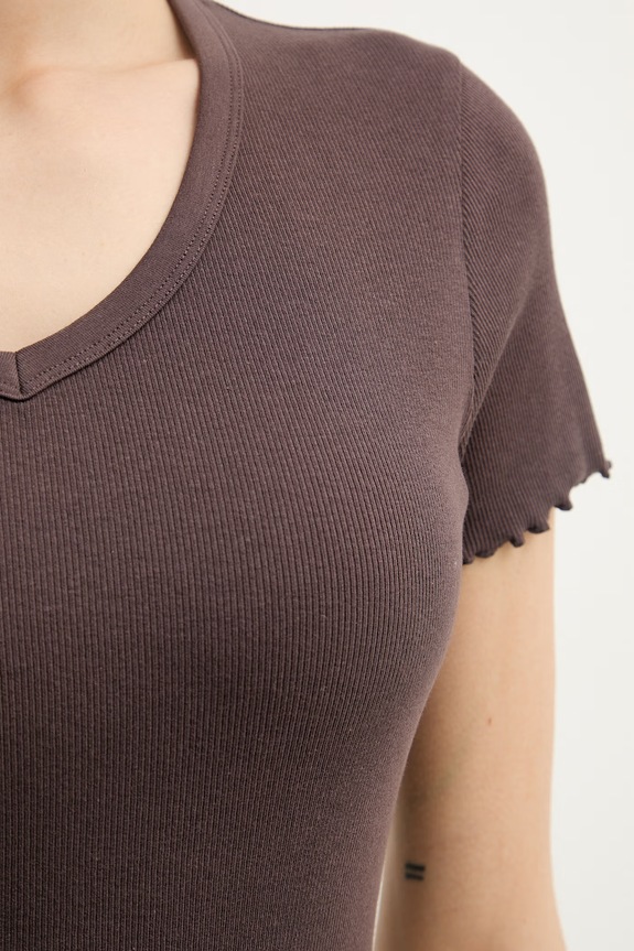 United Colors of Benetton t-shirt Γυναικείο βαμβακερό 3O4YD4028 καφέ