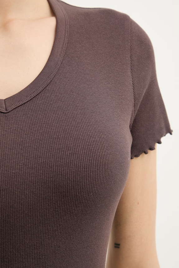 United Colors of Benetton t-shirt Γυναικείο βαμβακερό 3O4YD4028 καφέ