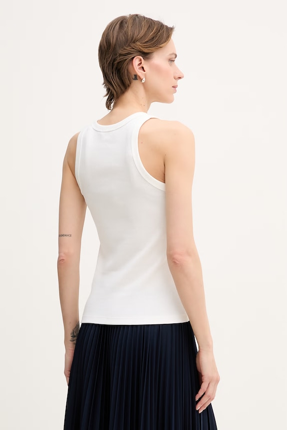 Îmbrăcăminte United Colors of Benetton top pentru femei, din bumbac cu elastan 3O4YDH01B bej