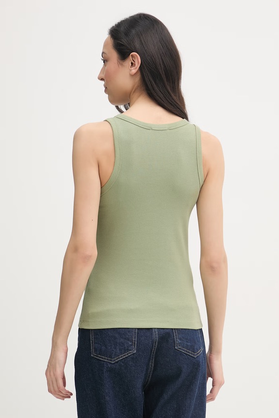 Ruházat United Colors of Benetton top női pamut elasztánnal 3O4YDH01B zöld