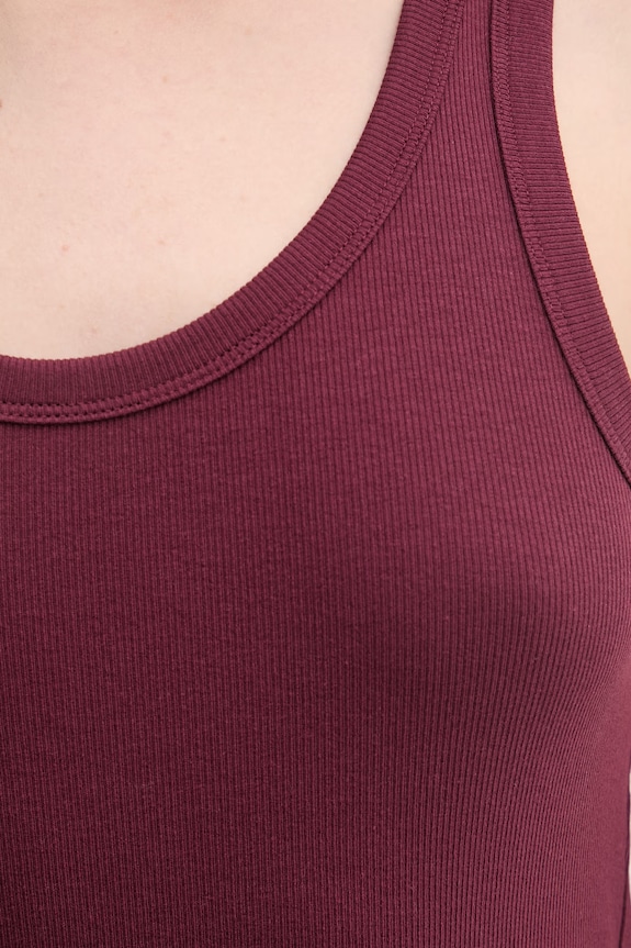 United Colors of Benetton top pentru femei, din bumbac cu elastan 3O4YDH01B burgundia