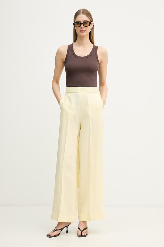 United Colors of Benetton ženski top iz bombaža z elastanom 3O4YDH01B rjava SS26