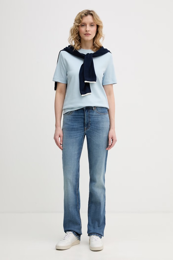 United Colors of Benetton tricou pentru femei, din bumbac 3T5BD10CA albastru SS26