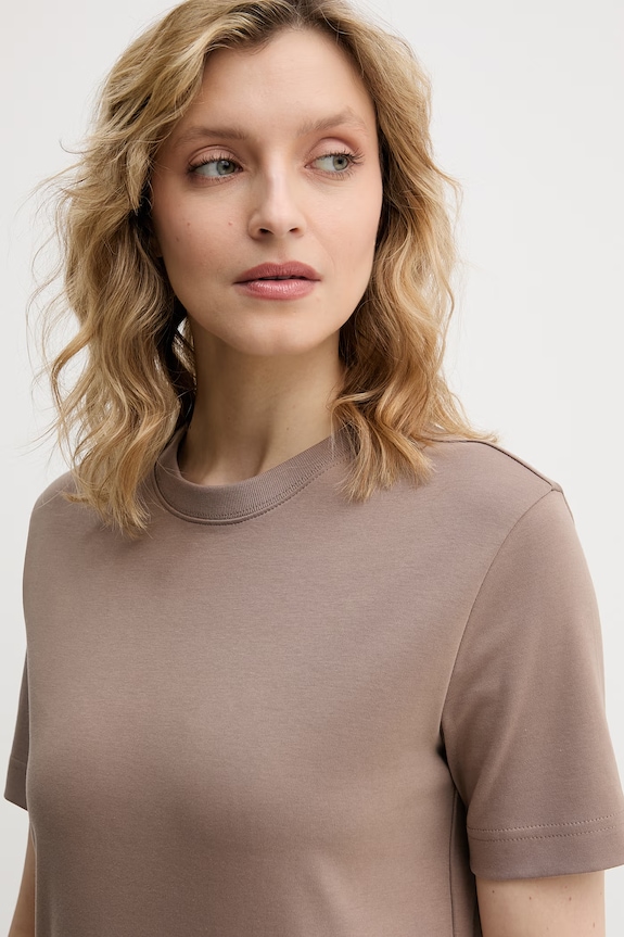 United Colors of Benetton póló női pamut barna 3T5BD10CA