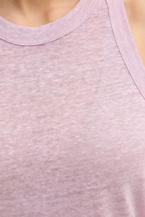 United Colors of Benetton top damski lniany 3TKEEH001 różowy