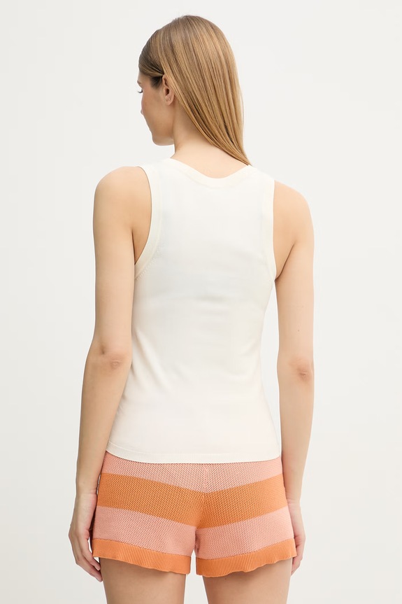 Îmbrăcăminte United Colors of Benetton top pentru femei, cu vâscoză 198XDH01I bej
