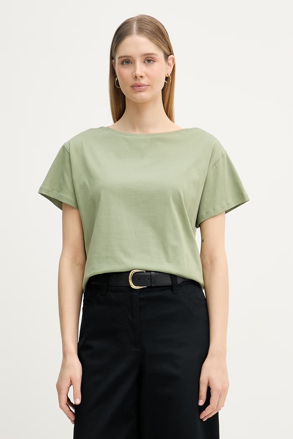 United Colors of Benetton tricou basic pentru femei, din bumbac verde 3096D10CP