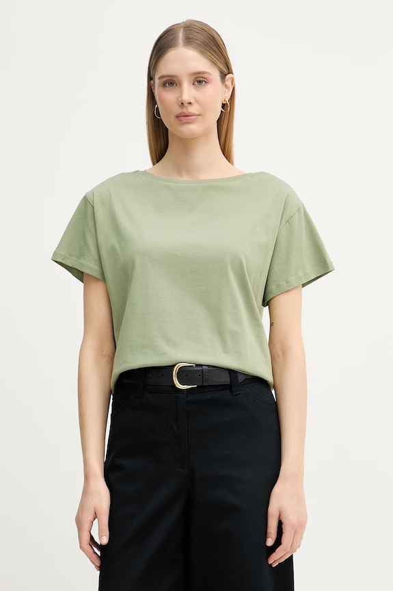 United Colors of Benetton tricou basic pentru femei, din bumbac verde 3096D10CP