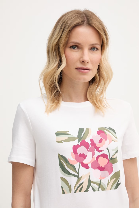 United Colors of Benetton T-shirt damski bawełniany biały 3096D10CU