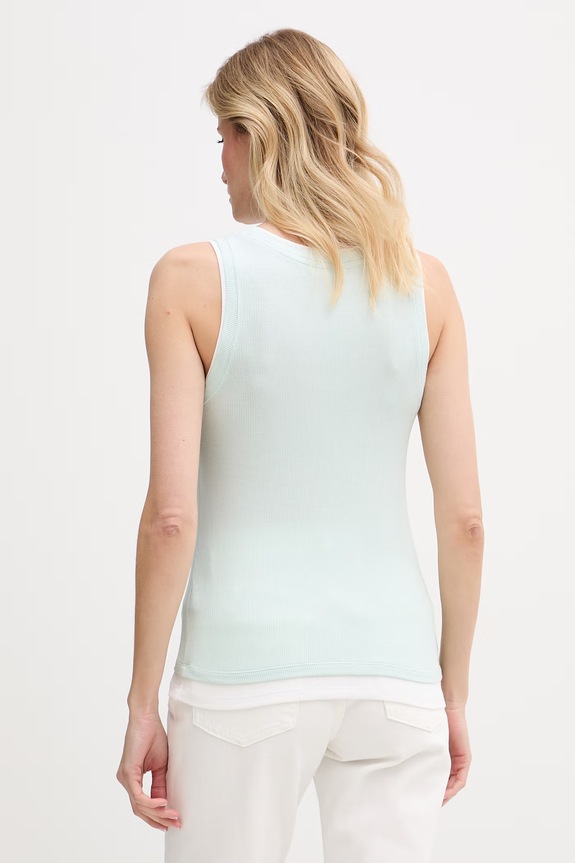 Îmbrăcăminte United Colors of Benetton top pentru femei, din vâscoză 32YDDH01C turcoaz